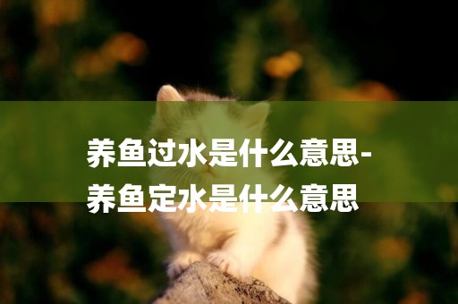 養魚過水是什么意思-
養魚定水是什么意思
