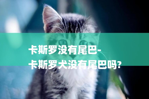 卡斯羅沒有尾巴-
卡斯羅犬沒有尾巴嗎?