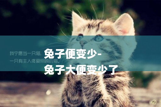 兔子便變少-
兔子大便變少了