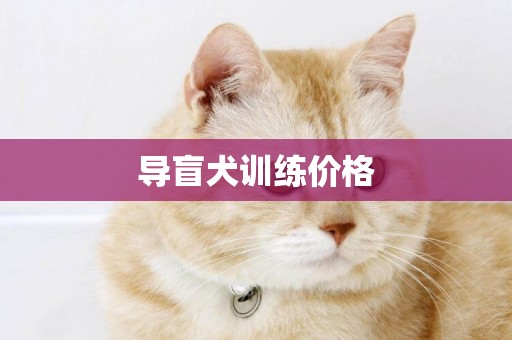 導盲犬訓練價格