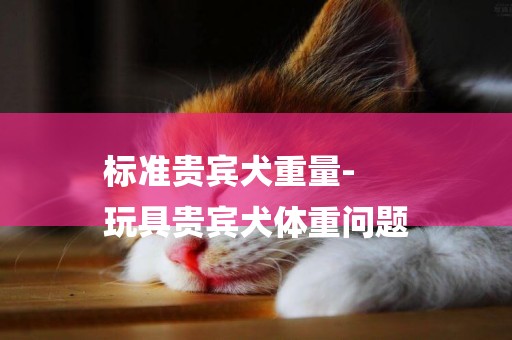 標準貴賓犬重量-
玩具貴賓犬體重問題