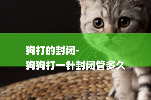 狗打的封閉-
狗狗打一針封閉管多久