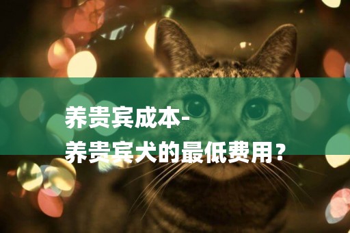 養貴賓成本-
養貴賓犬的最低費用？