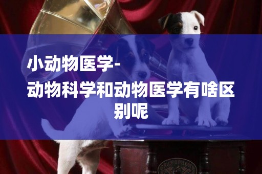 小動物醫學-
動物科學和動物醫學有啥區別呢