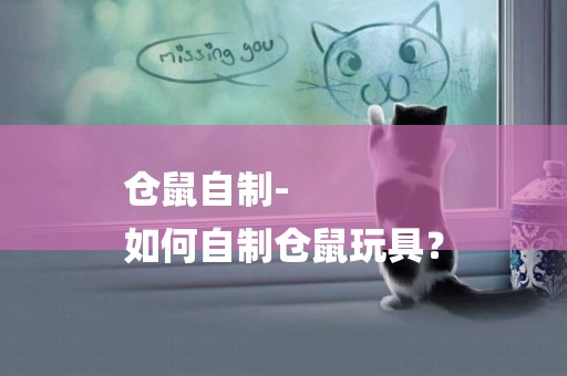 倉鼠自制-
如何自制倉鼠玩具？