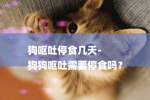 狗嘔吐停食幾天-
狗狗嘔吐需要停食嗎？