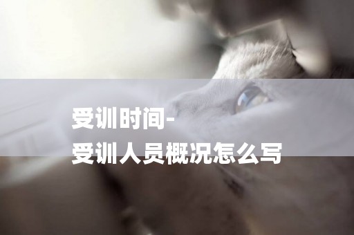 受訓時間-
受訓人員概況怎么寫