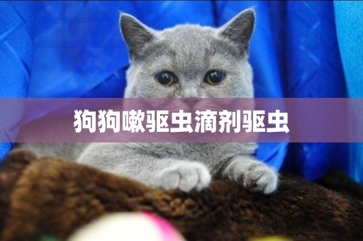 狗狗嗽驅蟲滴劑驅蟲