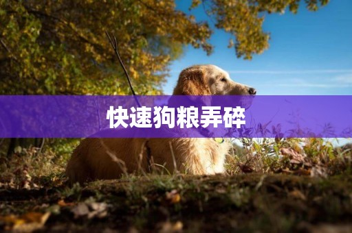 快速狗糧弄碎