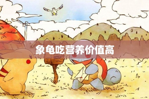 象龜吃營養價值高