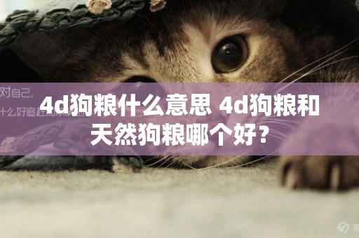 4d狗糧什么意思 4d狗糧和天然狗糧哪個好？