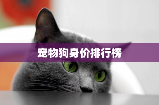 寵物狗身價排行榜