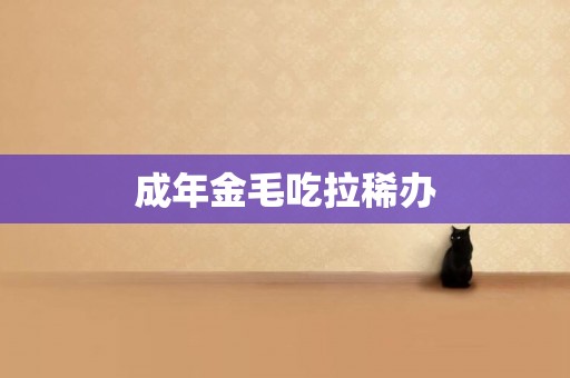 成年金毛吃拉稀辦