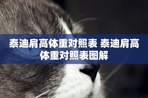 泰迪肩高體重對照表 泰迪肩高體重對照表圖解