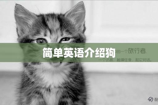簡單英語介紹狗