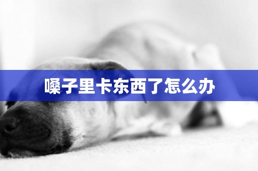 嗓子里卡東西了怎么辦