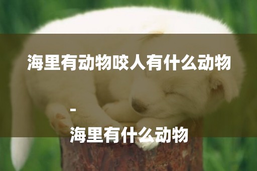 海里有動物咬人有什么動物-
海里有什么動物