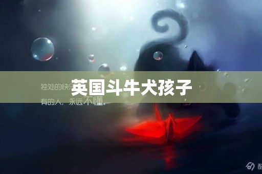 英國斗牛犬孩子