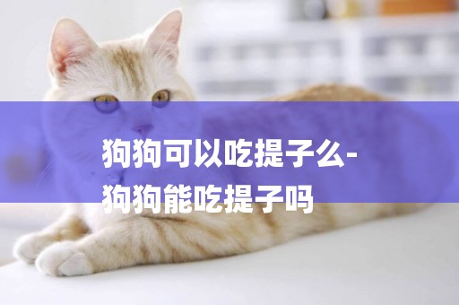 狗狗可以吃提子么-
狗狗能吃提子嗎