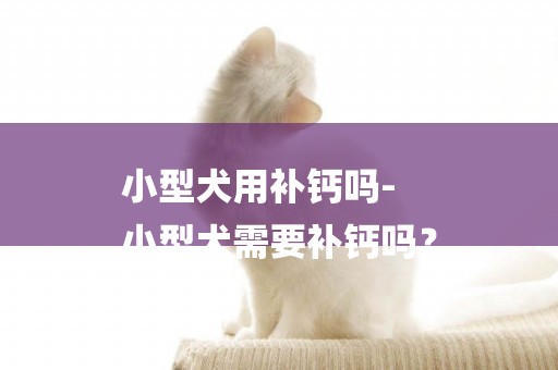 小型犬用補鈣嗎-
小型犬需要補鈣嗎？