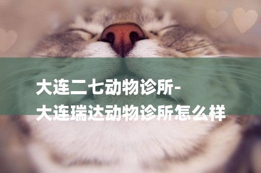大連二七動物診所-
大連瑞達動物診所怎么樣
