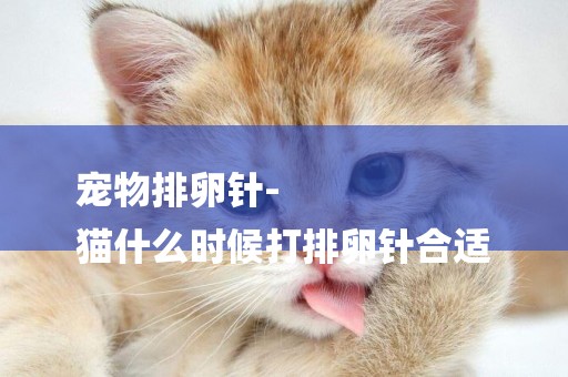 寵物排卵針-
貓什么時候打排卵針合適