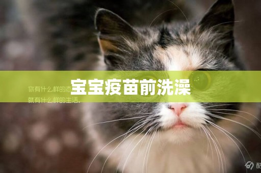 寶寶疫苗前洗澡