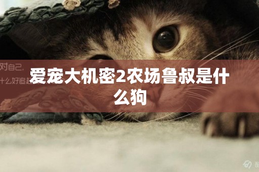 愛寵大機密2農場魯叔是什么狗