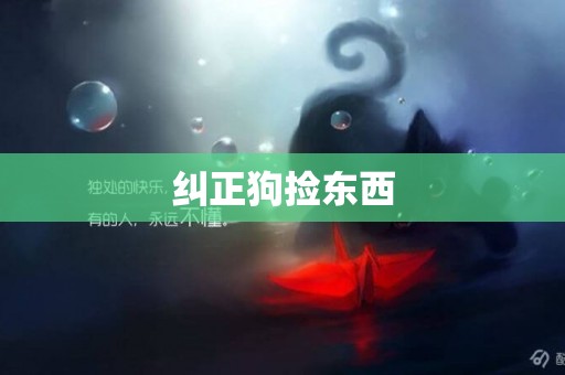 糾正狗撿東西