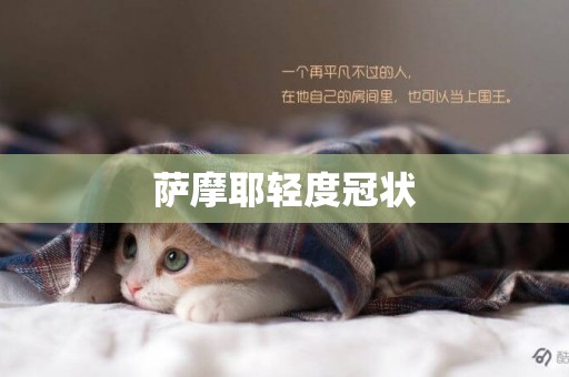 薩摩耶輕度冠狀