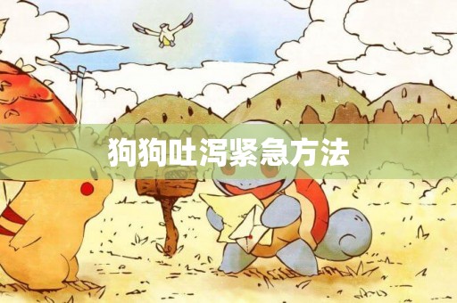 狗狗吐瀉緊急方法