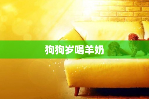 狗狗歲喝羊奶