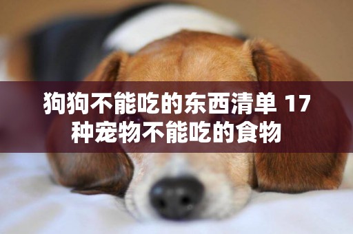 狗狗不能吃的東西清單 17種寵物不能吃的食物