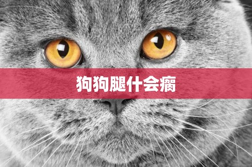 狗狗腿什會瘸