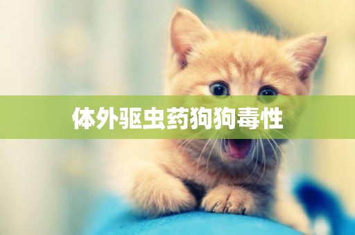 體外驅蟲藥狗狗毒性