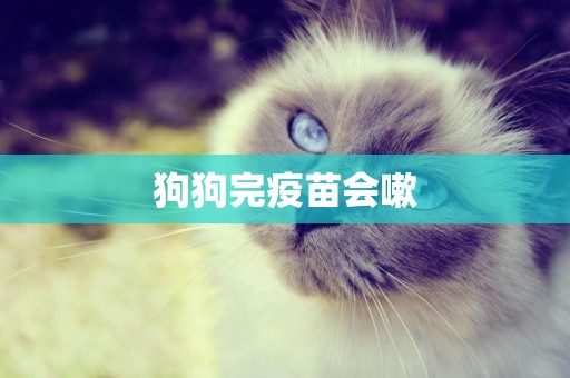 狗狗完疫苗會嗽