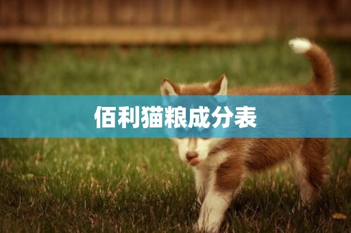 佰利貓糧成分表