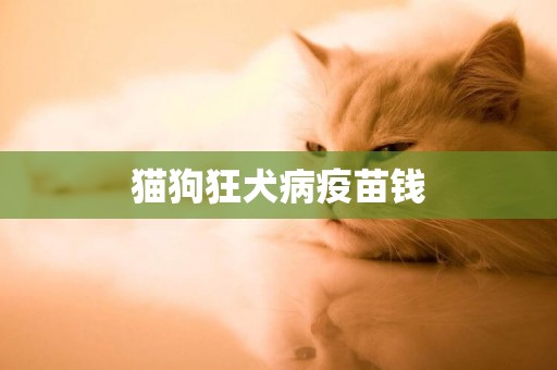 貓狗狂犬病疫苗錢