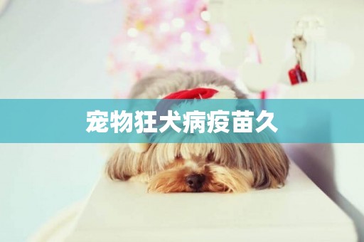 寵物狂犬病疫苗久