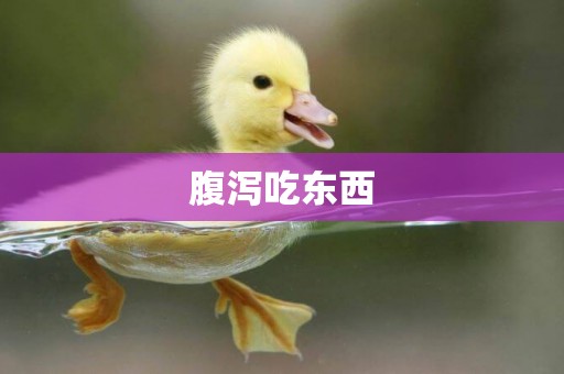 腹瀉吃東西
