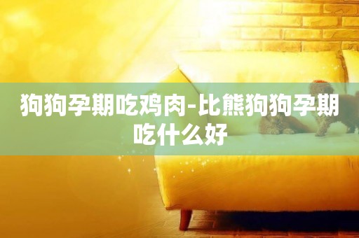 狗狗孕期吃雞肉-比熊狗狗孕期吃什么好
