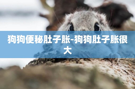 狗狗便秘肚子脹-狗狗肚子脹很大