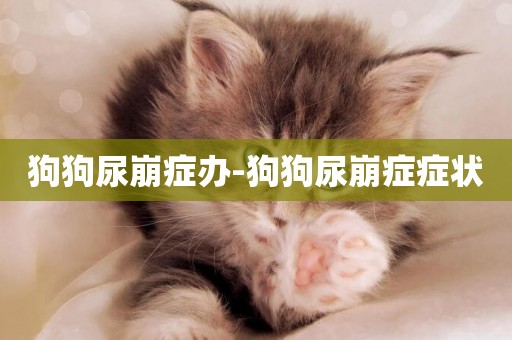 狗狗尿崩癥辦-狗狗尿崩癥癥狀