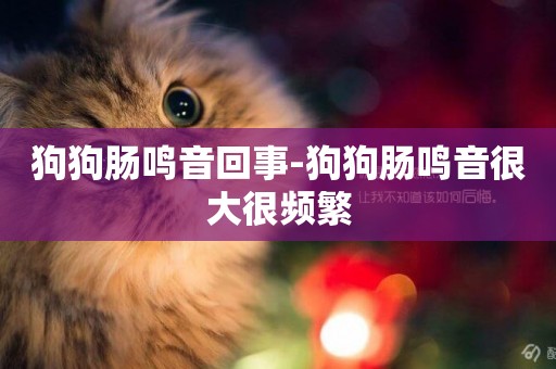 狗狗腸鳴音回事-狗狗腸鳴音很大很頻繁