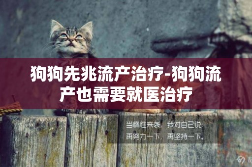 狗狗先兆流產治療-狗狗流產也需要就醫治療