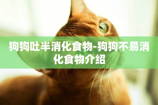 狗狗吐半消化食物-狗狗不易消化食物介紹