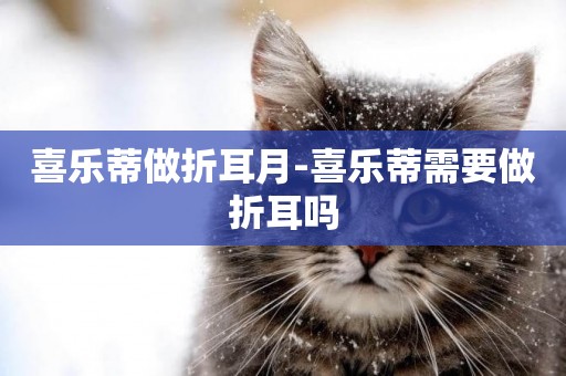 喜樂蒂做折耳月-喜樂蒂需要做折耳嗎