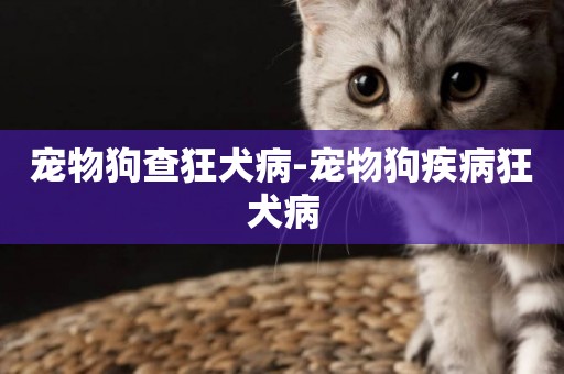 寵物狗查狂犬病-寵物狗疾病狂犬病