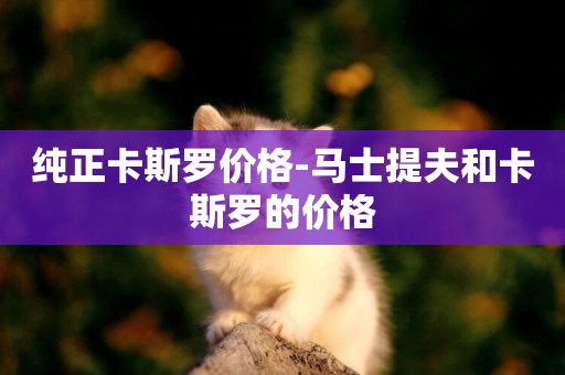 純正卡斯羅價格-馬士提夫和卡斯羅的價格