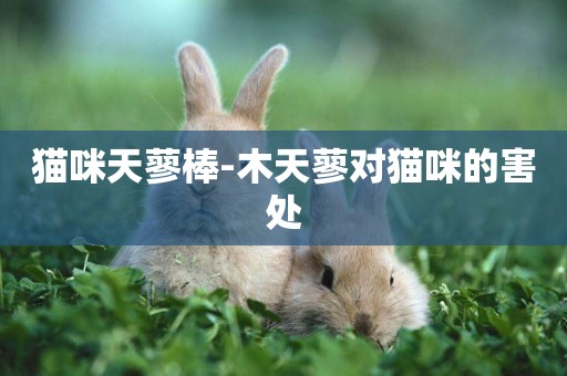 貓咪天蓼棒-木天蓼對貓咪的害處